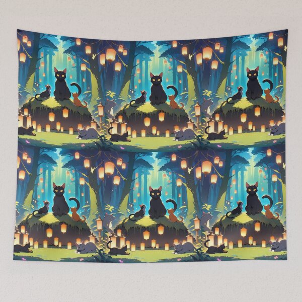 Item preview, Cats  Anime Vibes Futuristic Vibrant Scenes Dynamic Elements designed and sold by ART ATTACK ZONE.
