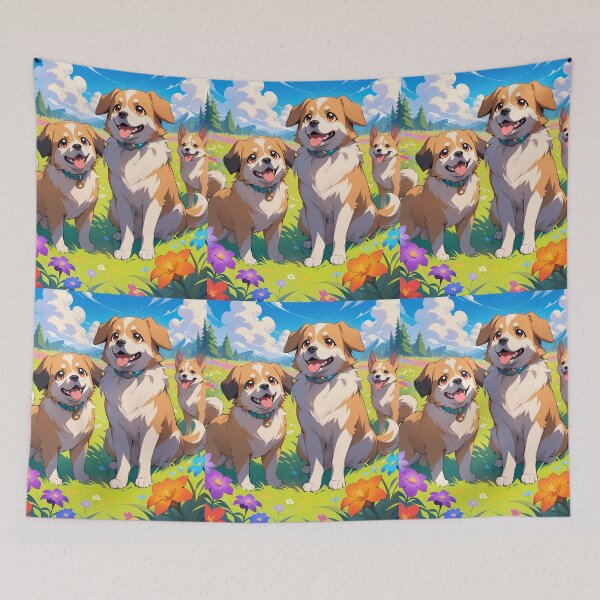 Item preview, Dog Anime Vibes Futuristic Vibrant Scenes Dynamic Elements designed and sold by ART ATTACK ZONE.