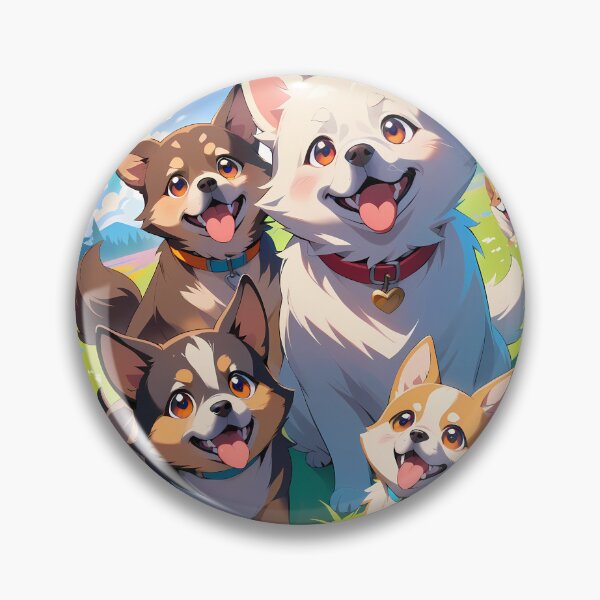 Item preview, Dogs Anime Vibes Futuristic Vibrant Scenes Dynamic Elements designed and sold by ART ATTACK ZONE.