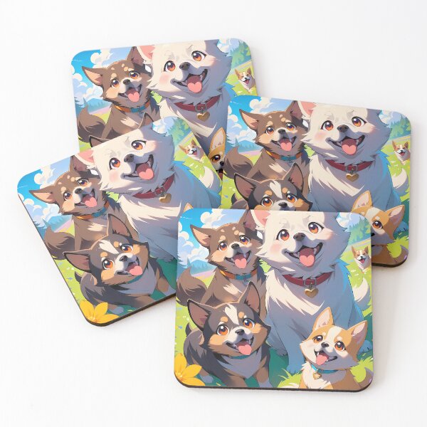 Item preview, Dogs Anime Vibes Futuristic Vibrant Scenes Dynamic Elements designed and sold by ART ATTACK ZONE.