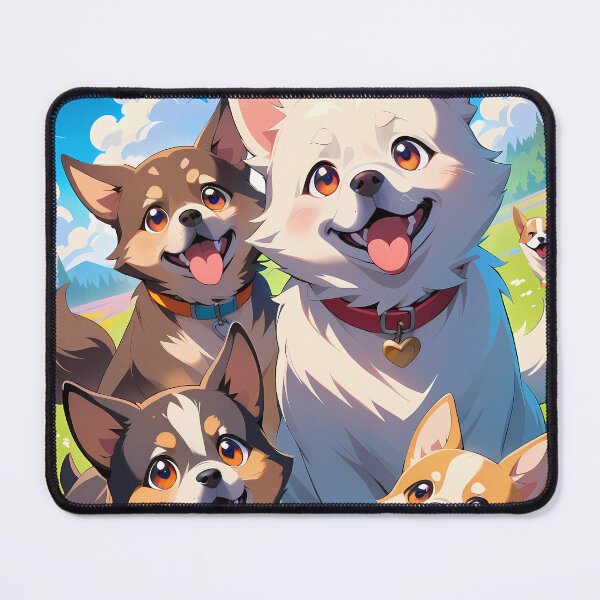 Item preview, Dogs Anime Vibes Futuristic Vibrant Scenes Dynamic Elements designed and sold by ART ATTACK ZONE.