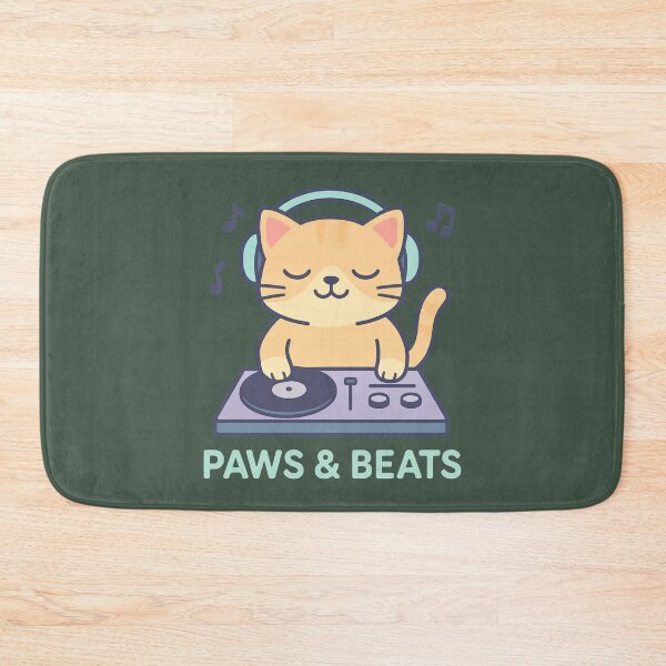 Item preview, Paws & Beats – Funny DJ Cat Cartoon Design designed and sold by Dezpro.