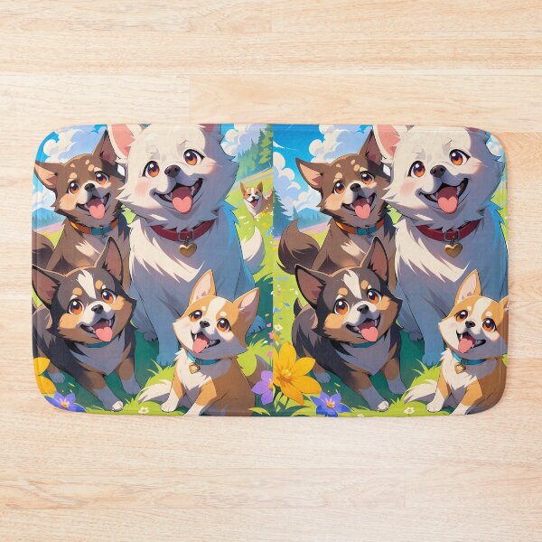 Item preview, Dogs Anime Vibes Futuristic Vibrant Scenes Dynamic Elements designed and sold by ART ATTACK ZONE.