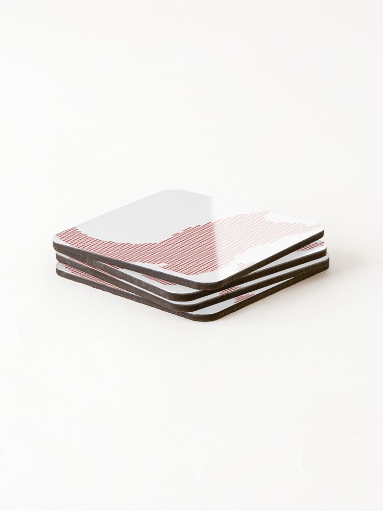 Thumbnail 4 of 5, Coasters (Set of 4), Red Rhinestone  Cowboy Boot designed and sold by TheIconSmith.