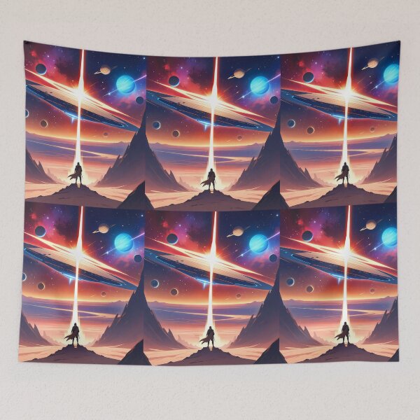 Item preview, Planets Anime Vibes Futuristic Vibrant Scenes Dynamic Elements designed and sold by ART ATTACK ZONE.