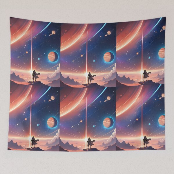 Item preview, Spaces Anime Vibes Futuristic Vibrant Scenes Dynamic Elements designed and sold by ART ATTACK ZONE.