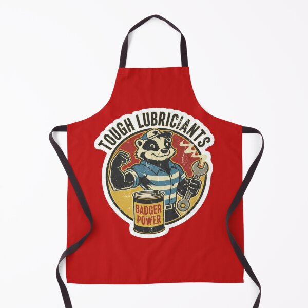 Item preview, Tough Lubricants Honey Badger Power Mechanic Retro Vintage Grunge Design designed and sold by bvdesignart.