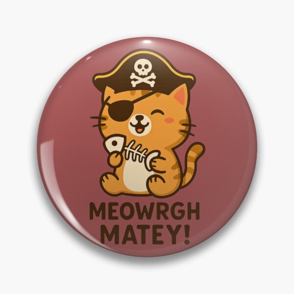 Item preview, Meowrgh Matey! – Funny Pirate Cat Cartoon Design designed and sold by Dezpro.