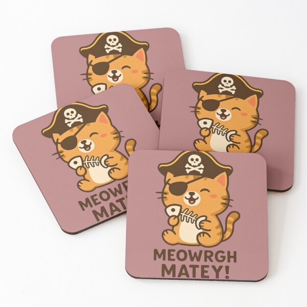 Item preview, Meowrgh Matey! – Funny Pirate Cat Cartoon Design designed and sold by Dezpro.