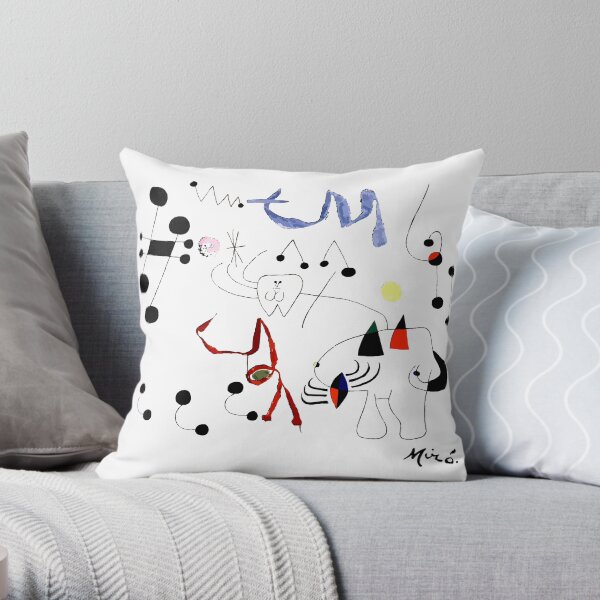 Joan Miro Woman Dreaming Of Escape T Shirt, 1945 Artwork Throw Pillow