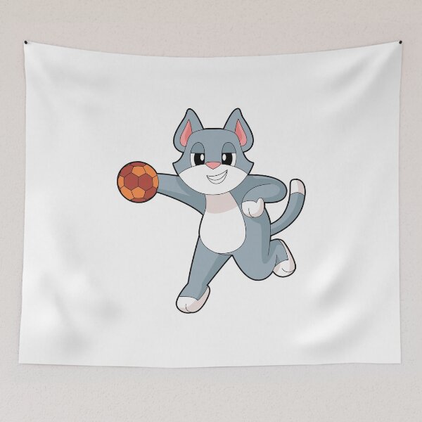 Item preview, Cat Handball player Handball designed and sold by Snabdesign84.