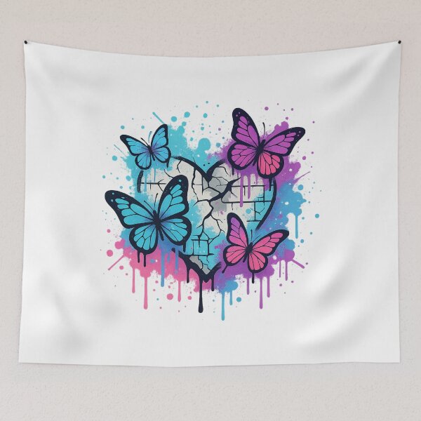 Item preview, Butterfly Dreams – Freedom Graffiti Tee designed and sold by PastimeMastery.