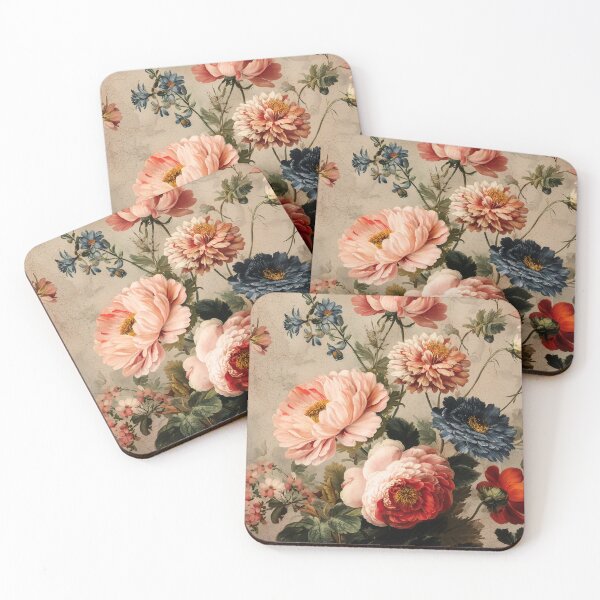 Item preview, Vintage Floral Artwork with Peonies and Mixed Blossoms designed and sold by Jirka Svetlik, Studio Illuvision.