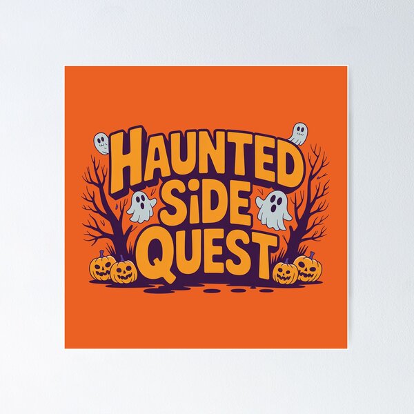 Item preview, Haunted side quest, funny side quest ADHD gaming halloween designed and sold by NoetherSym.