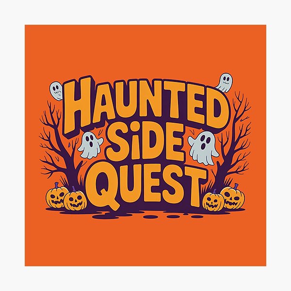 Item preview, Haunted side quest, funny side quest ADHD gaming halloween designed and sold by NoetherSym.