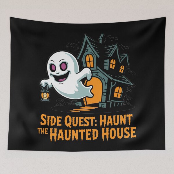 Item preview, Side quest: Haunt the Haunted house, funny side quest ADHD gaming halloween designed and sold by NoetherSym.