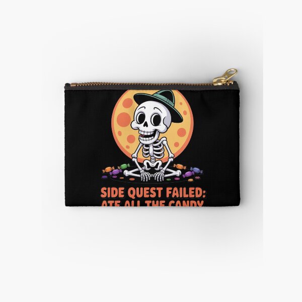 Item preview, Skeleton Side Quest failed: Ate All the Candy, funny side quest ADHD gaming halloween designed and sold by NoetherSym.