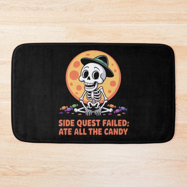 Item preview, Skeleton Side Quest failed: Ate All the Candy, funny side quest ADHD gaming halloween designed and sold by NoetherSym.