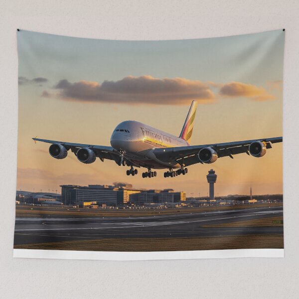 Item preview, Emirates Airbus A380 Graceful Landing designed and sold by Skyframe Aviation.