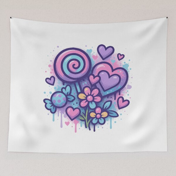 Item preview, Candy Vibes – Sweet Graffiti Tee designed and sold by PastimeMastery.