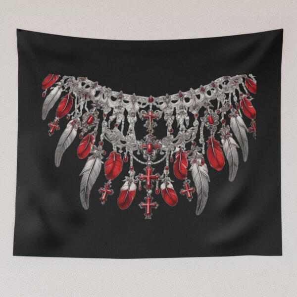Item preview, Angel Necklace – White Feathers & Cross Ornaments designed and sold by Antik by Schulz.