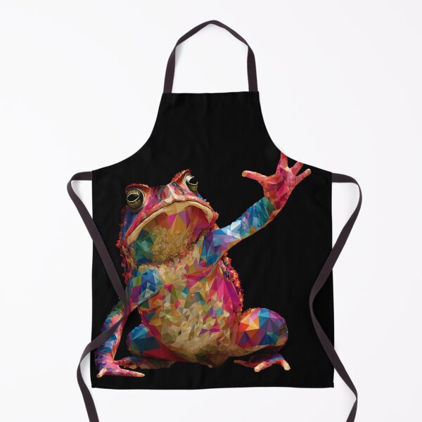 Item preview, Horned Toad Greeting Vibrant Polygonal Lizard with Hand Up Abstract Geometric Art designed and sold by CrunchyGoats.