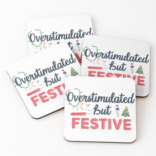 Item preview, Overstimulated But Festive – Nurse Xmas Life | Funny Medical Christmas designed and sold by Lunaria Arts.