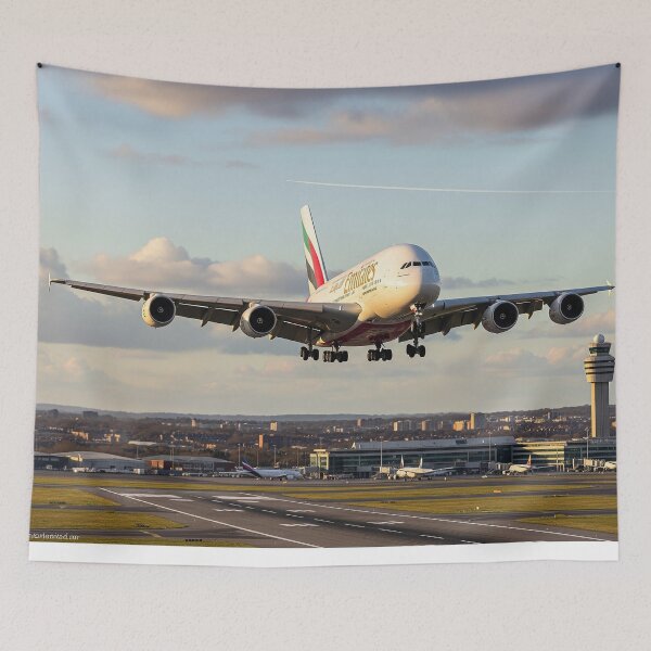Item preview, Emirates Airbus A380 Graceful Landing designed and sold by Skyframe Aviation.