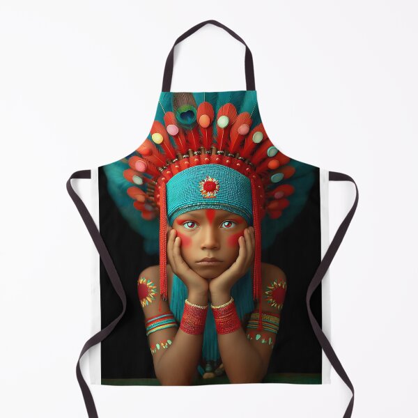 Item preview, Vibrant Indigenous Child with Feather Headdress Art designed and sold by Artessie.