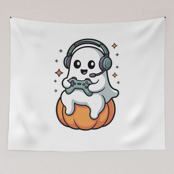 Item preview, Halloween Boys Kids Ghost Gamer Scary Costume Gaming designed and sold by Mateusz Majcherek.