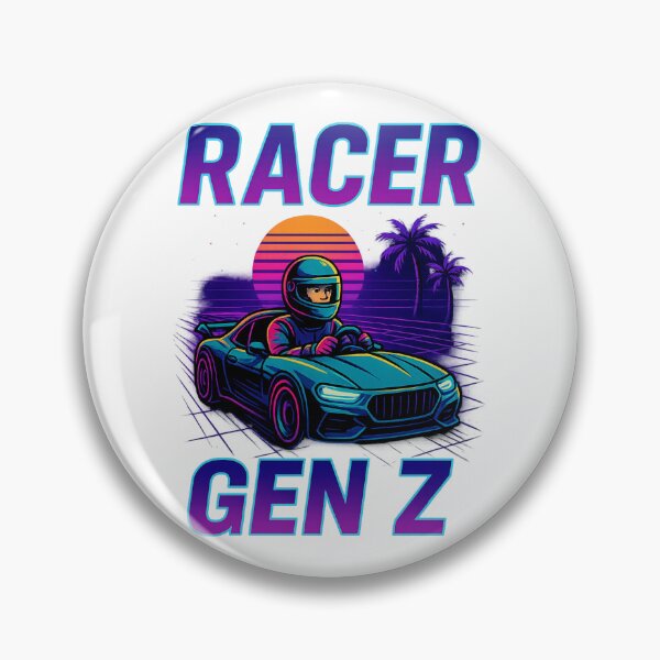Item preview, Racer Gen Z – Retro Neon Sunset Car Drift Design designed and sold by Lunaria Arts.