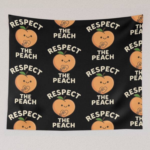 Item preview, Respect the Peach – Funny Booty Humor Cartoon gym Design designed and sold by Lunaria Arts.