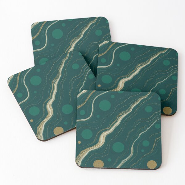Item preview, Emerald Elegance: Luxury Marbleized Abstract designed and sold by annenambiro.