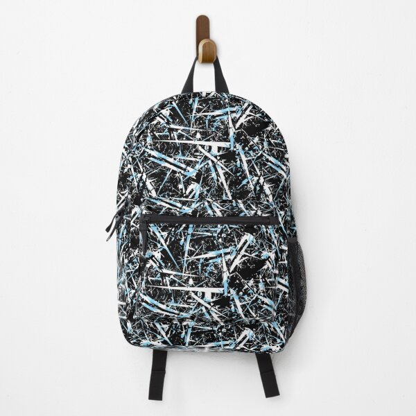 Item preview, Blue, Black, and white punk paint pattern designed and sold by PunkdUpPrints.