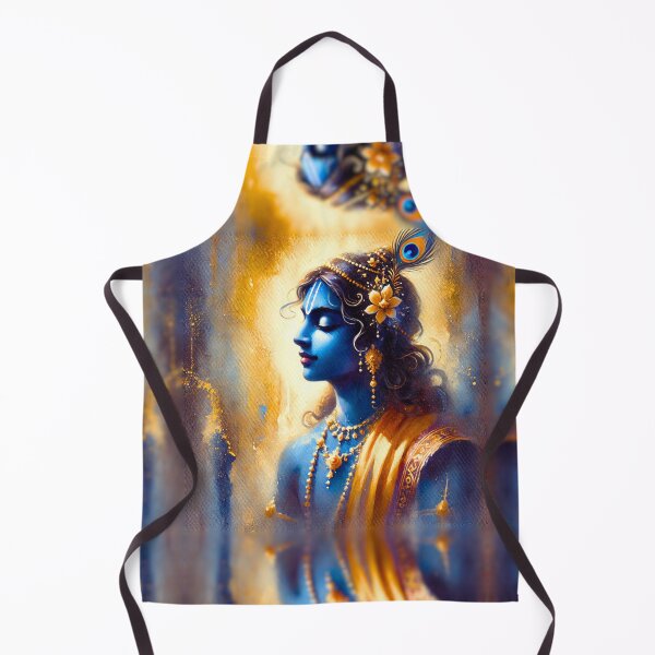 Item preview, Sri Krishna Divine Portrait, Watercolor Sacred Hindu Art designed and sold by Sarasvati’s Divine Art.