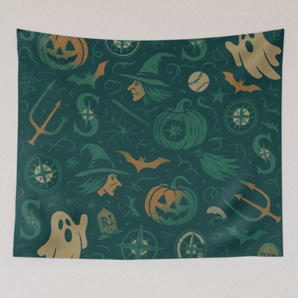 Item preview, Spooky Mariners Inspired Halloween All-Over Print designed and sold by getpressedshirt.