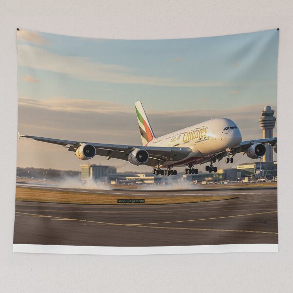 Item preview, Emirates Airbus A380 Graceful Landing designed and sold by Skyframe Aviation.