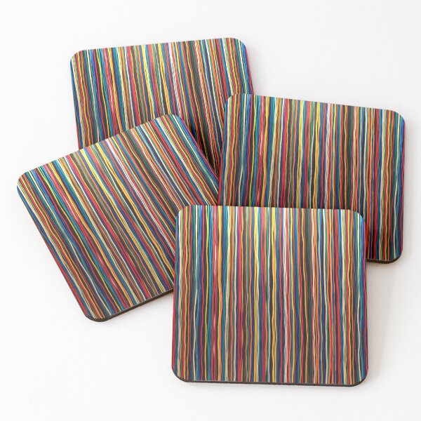 Item preview, Multicoloured abstract Stripes - Fine Lines designed and sold by DefintionArt.