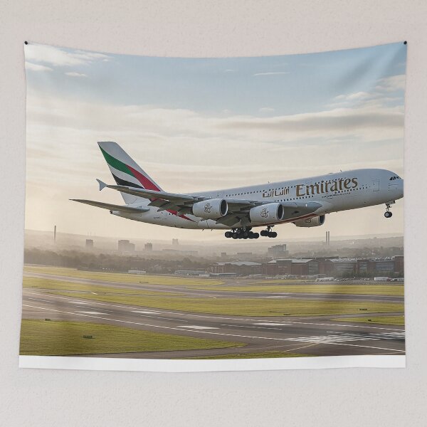Item preview, Emirates Airbus A380 Graceful Landing designed and sold by Skyframe Aviation.