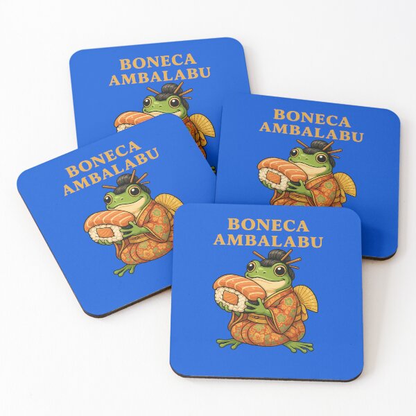 Item preview, Boneca Ambalabu Japan – Funny Kimono Frog with Sushi Meme Art designed and sold by Lunaria Arts.
