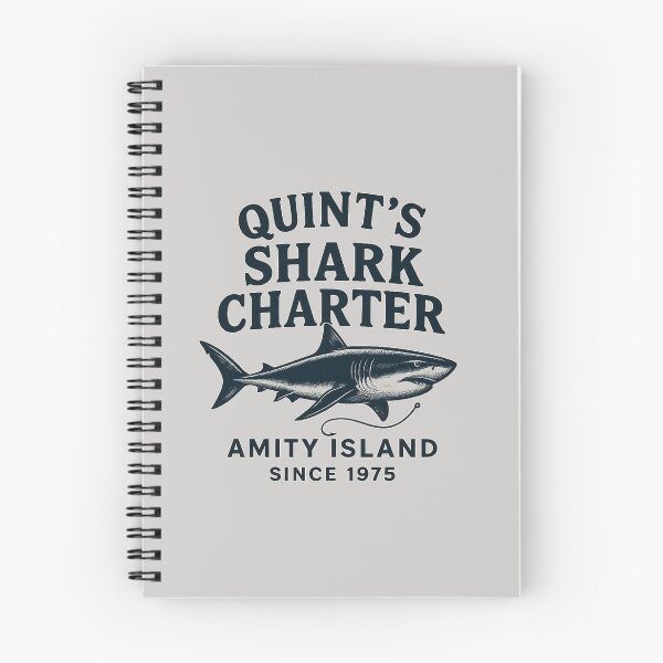 Item preview, Quint's Shark Charter – Amity Island Retro Shark Hunting Design designed and sold by Lunaria Arts.