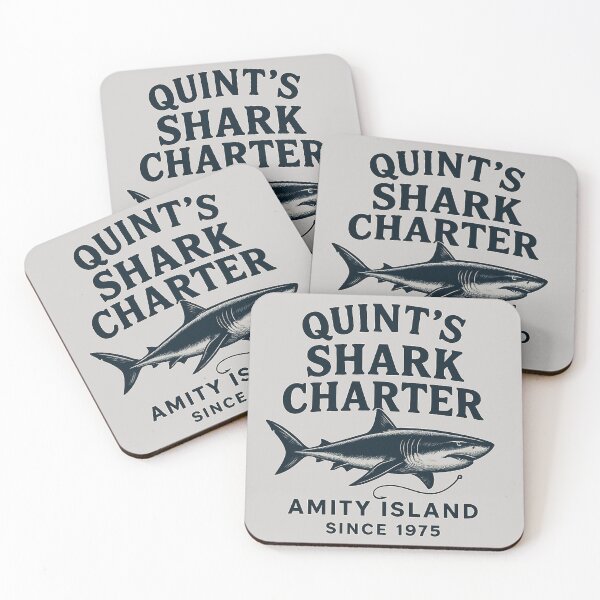 Item preview, Quint's Shark Charter – Amity Island Retro Shark Hunting Design designed and sold by Lunaria Arts.