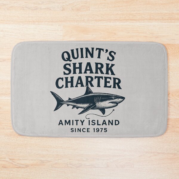 Item preview, Quint's Shark Charter – Amity Island Retro Shark Hunting Design designed and sold by Lunaria Arts.