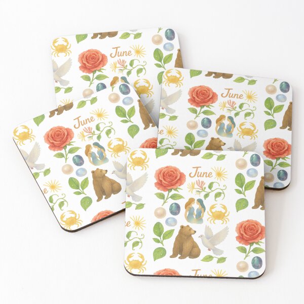 Item preview, Watercolor June Sticker Set designed and sold by BrushAndBreathe.