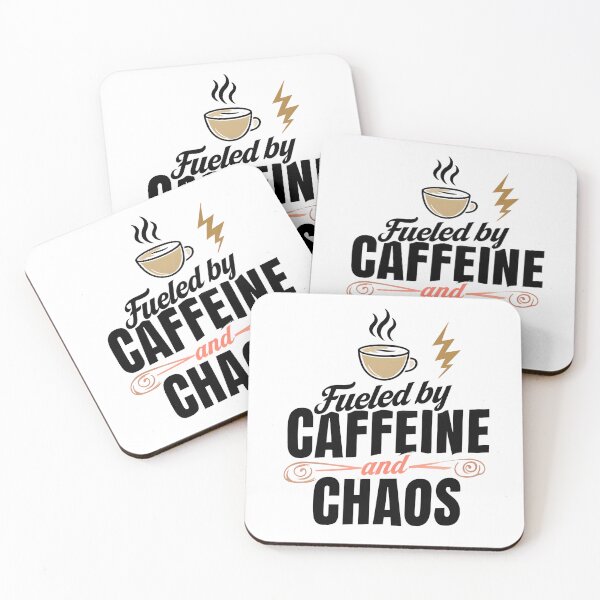 Item preview, Fueled by Caffeine and Chaos – Funny Coffee Quote Design designed and sold by GoxyVision.