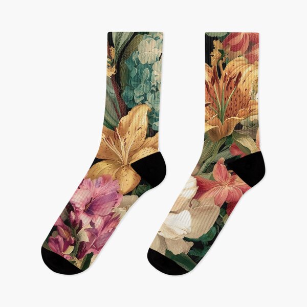 Item preview, Vibrant Vintage Floral Arrangement with Colorful Blooms designed and sold by Jirka Svetlik, Studio Illuvision.