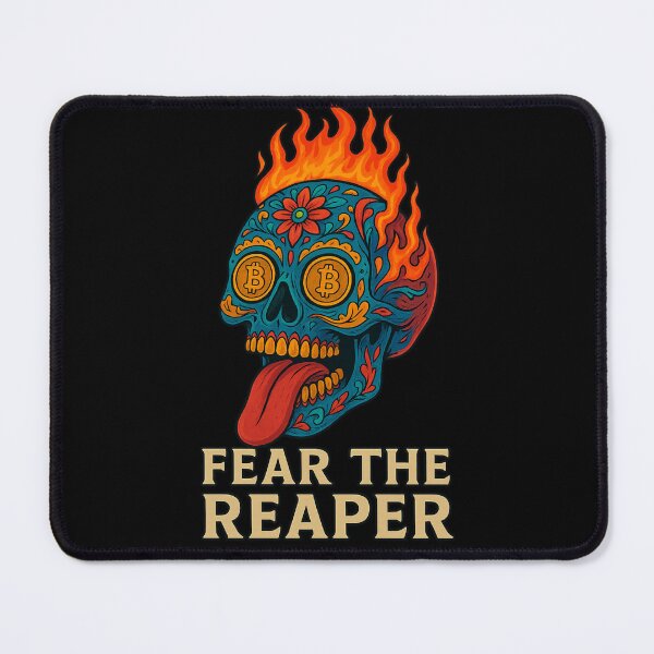 Item preview, Burning Skull Bitcoin T-Shirt – Fear the Reaper Gothic Crypto Design designed and sold by Trendora Studio.