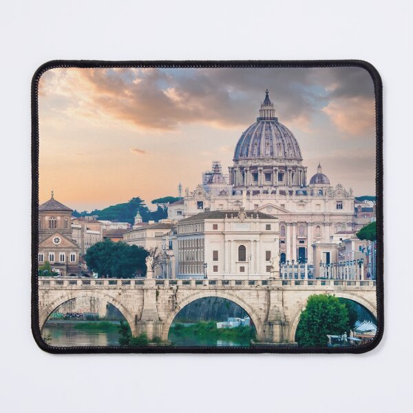 Item preview, Tiber river bridge with Vatican City and dome of Saint Peter Cathedral - Rome, Italy designed and sold by Paolo Modena Photography    -   Fine Italian Art.