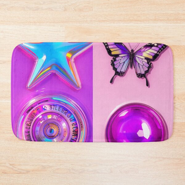 Item preview, Cyber Y2K Holographic Butterfly & Chrome Stars designed and sold by Esterlane.