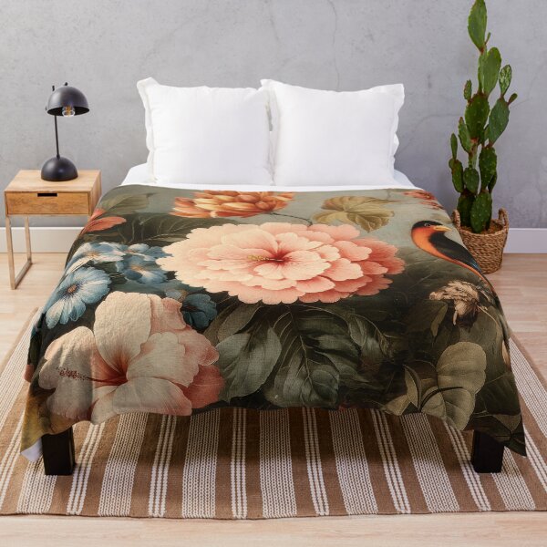 Item preview, Vibrant Vintage Floral and Bird Scene designed and sold by Jirka Svetlik, Studio Illuvision.
